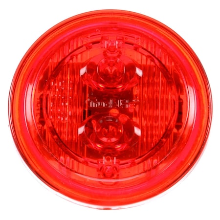 Truck-Lite 30 Series, Low Profile, Led, Red Round, 6 Diode, Marker Clearance Light, Pc, Fit 'N Forget M/C, 12V 30385R